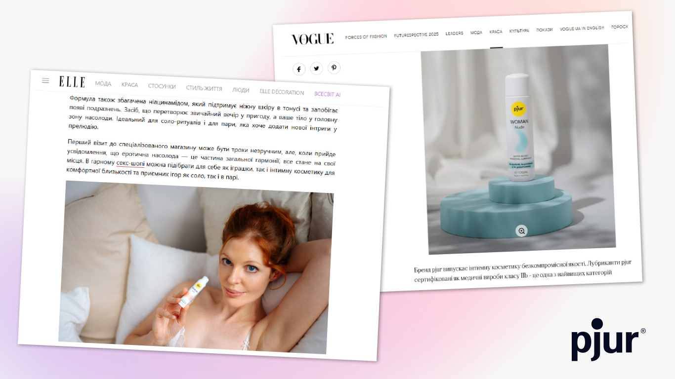 pjur is being featured in lifestyle media